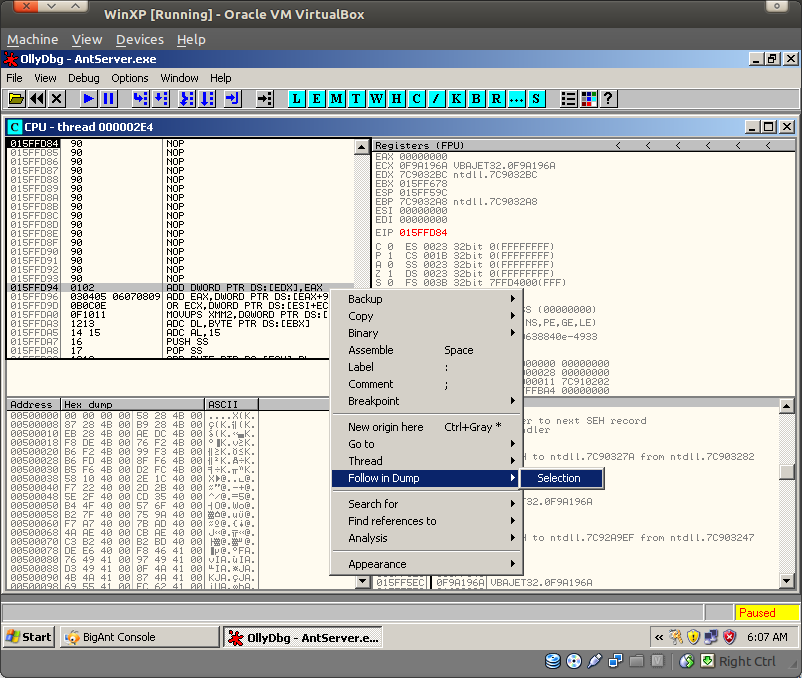 Winxp Oracle Search for